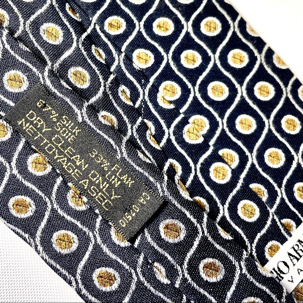GIORGIO ARMANI Italian Silk & Linen Tie - Picture 3 of 6